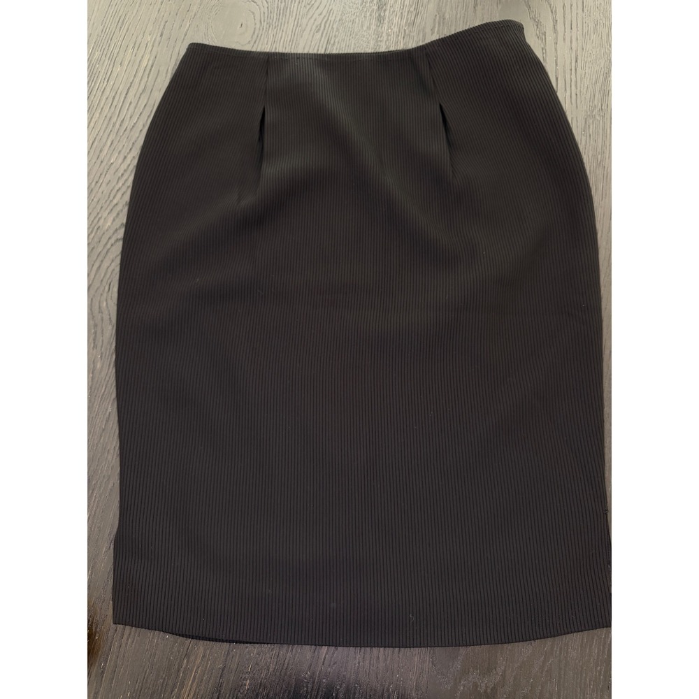 LEON MAX Limited Edition Black Ribbed Pencil Skirt Style 2110G13‎ Cut 12288
